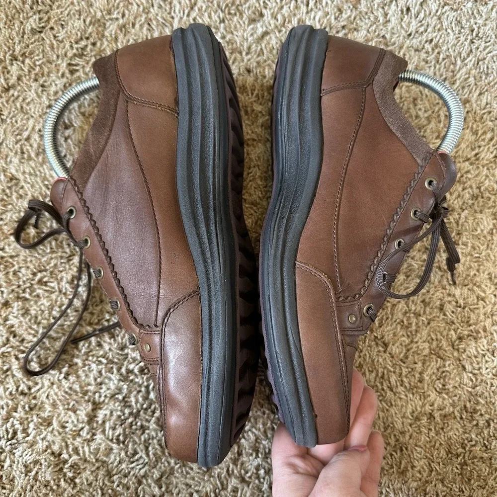 Abeo Cadis Brown Leather Comfort‎ Walking Shoes Womens Size 9M Casual Sneakers
